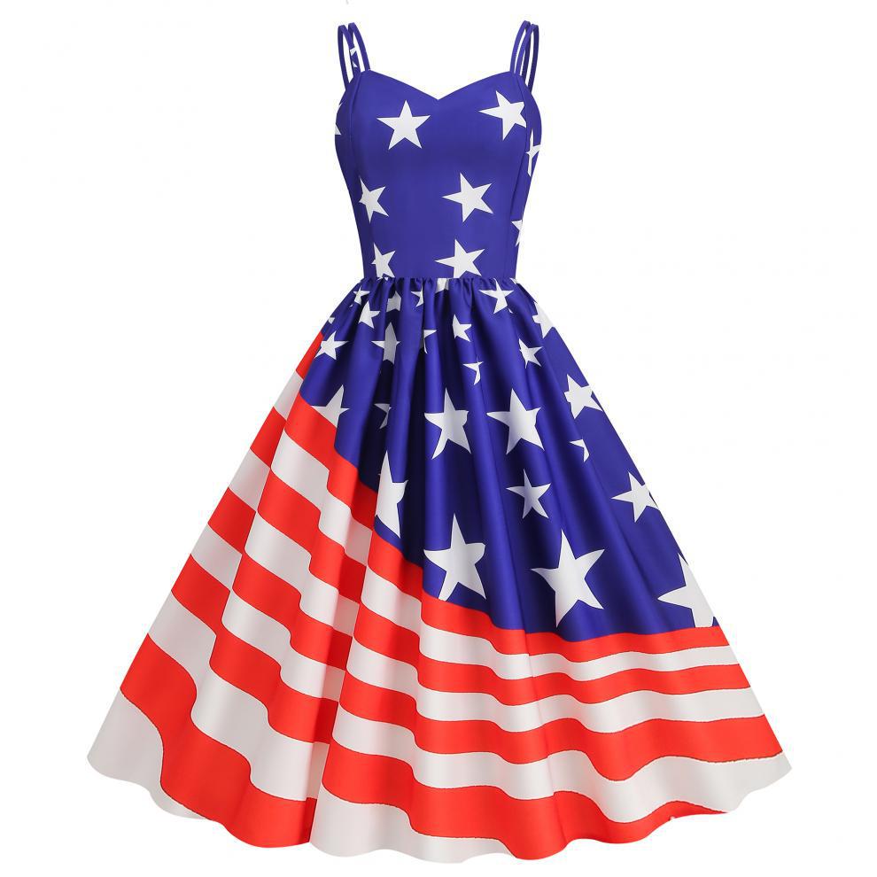2023 Summer Independence Day Sexy Spaghetti Strap Swing Dress M
2023 Summer Independence Day Sexy Spaghetti Strap Swing Dress M