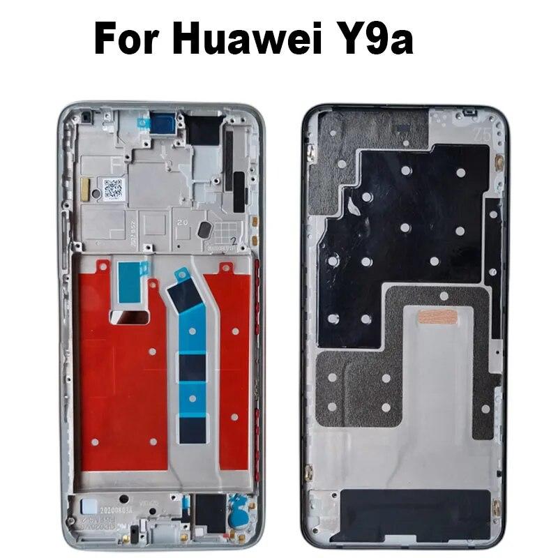 Для Huawei Y9A средняя рамка, передняя рамка, передняя рамка корпуса, лицевая панель, запасные части FRL-22 FRL-23 FRL-L22 FRL-L23