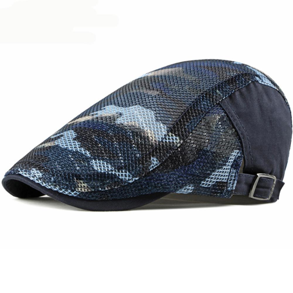 HT4762 Berets Spring Summer Mesh Cap Sun Hats for Men Women Camouflage Ivy Flat Cap Beret Hat Male Female Adjustable Beret Cap 55-60cm Adjustable темно-синього кольору
HT4762 Berets Spring Summer Mesh Cap Sun Hats for Men Women Camouflage Ivy Flat Cap Beret Hat Male Female Adjustable Beret Cap 55-60cm Adjustable темно-синього кольору