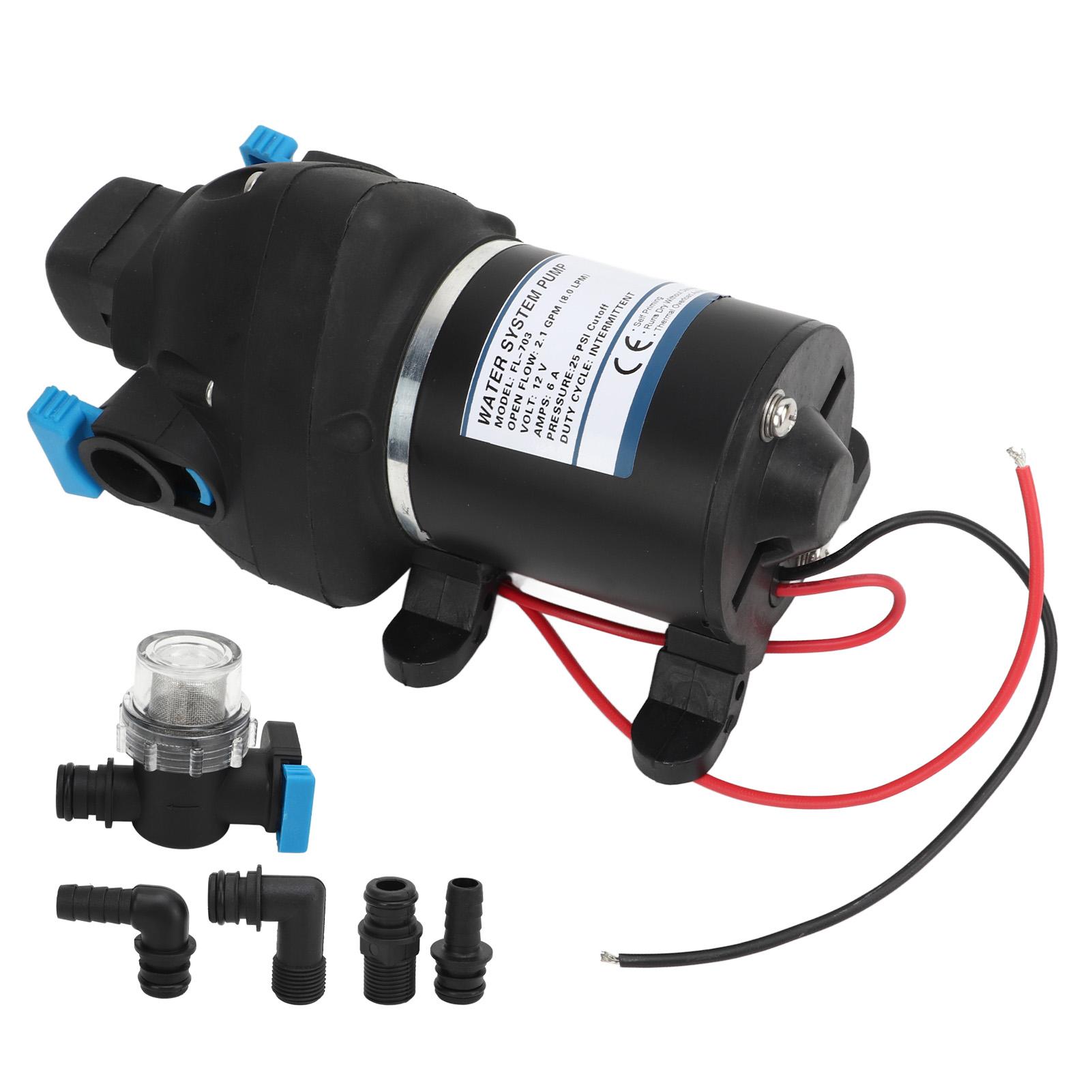 Diaphragm Water Pump High Pressure Micro Booster 2.1GPM 8LPM DC12V 25psi for Home Misting RV Boat
Diaphragm Water Pump High Pressure Micro Booster 2.1GPM 8LPM DC12V 25psi for Home Misting RV Boat