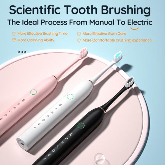 Electric Toothbrush with 6 Intelligent Modes Dense Soft Bristles Rechargeable IPX7 Waterproof Automatic Teeth Cleaning Brush A белый
Electric Toothbrush with 6 Intelligent Modes Dense Soft Bristles Rechargeable IPX7 Waterproof Automatic Teeth Cleaning Brush A белый