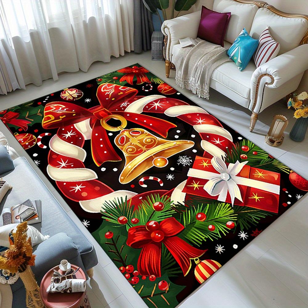 Christmas Bell Area Rug - Festive Holiday Decor with Candy Canes, Holly & Snowflakes, Crystal Velvet, Large Sizes up 50x80cm
Christmas Bell Area Rug - Festive Holiday Decor with Candy Canes, Holly & Snowflakes, Crystal Velvet, Large Sizes up 50x80cm