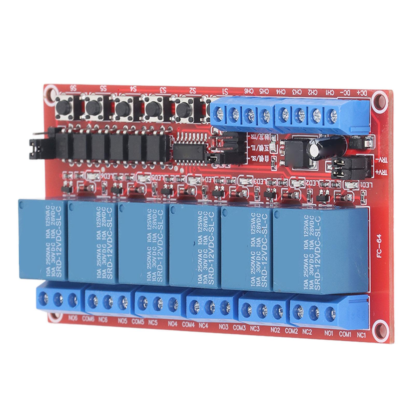 6 Channel Relay Module Interlock Switch 5V 12V 24V High and Low Level Trigger Relay Expansion Board 
6 Channel Relay Module Interlock Switch 5V 12V 24V High and Low Level Trigger Relay Expansion Board