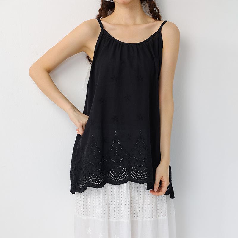 2026 Spring/Summer Japanese Sweet Hollow Embroidered Cotton Camisole - Women s Versatile Layering Top One Size чорний
2026 Spring/Summer Japanese Sweet Hollow Embroidered Cotton Camisole - Women s Versatile Layering Top One Size чорний