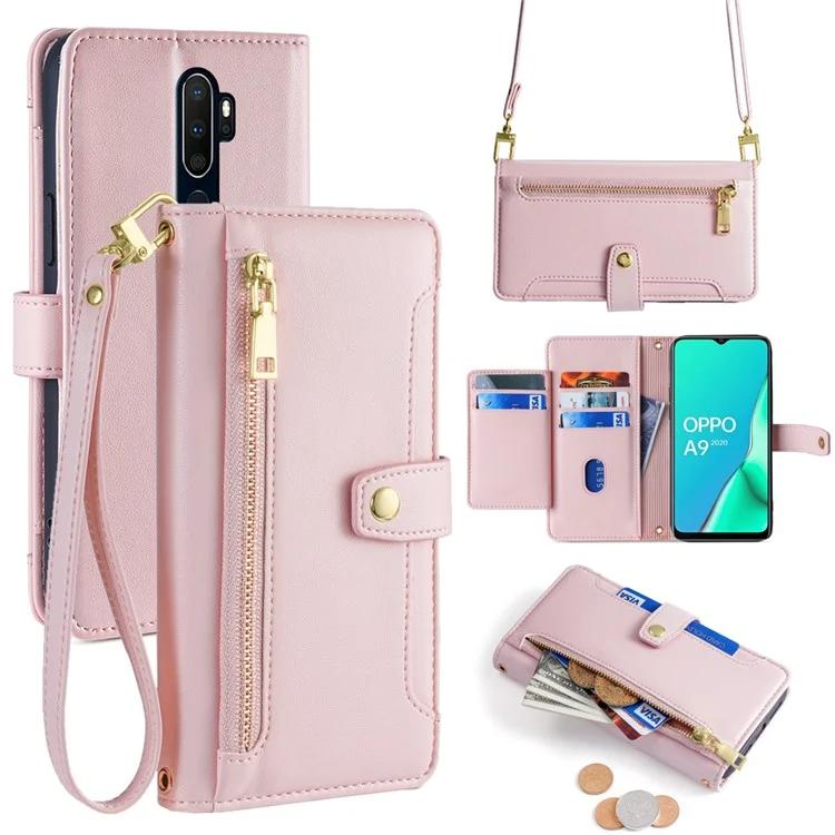 Для OPPO A9 (2020) / А11х / А5 (2020) Кожаный чехол для телефона через плечо с кошельком
Для OPPO A9 (2020) / А11х / А5 (2020) Кожаный чехол для телефона через плечо с кошельком