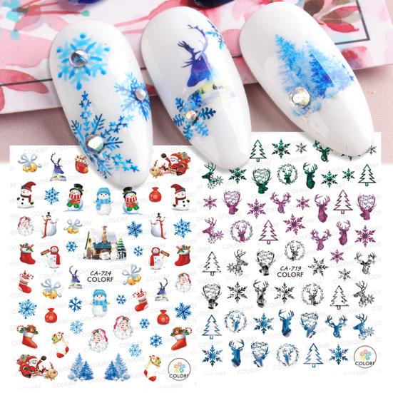 Nail Sticker Christmas Patterns Non-Fading Colorful Winter Xmas Nail 3D Christmas Elk Sliders for Manicure
Nail Sticker Christmas Patterns Non-Fading Colorful Winter Xmas Nail 3D Christmas Elk Sliders for Manicure
