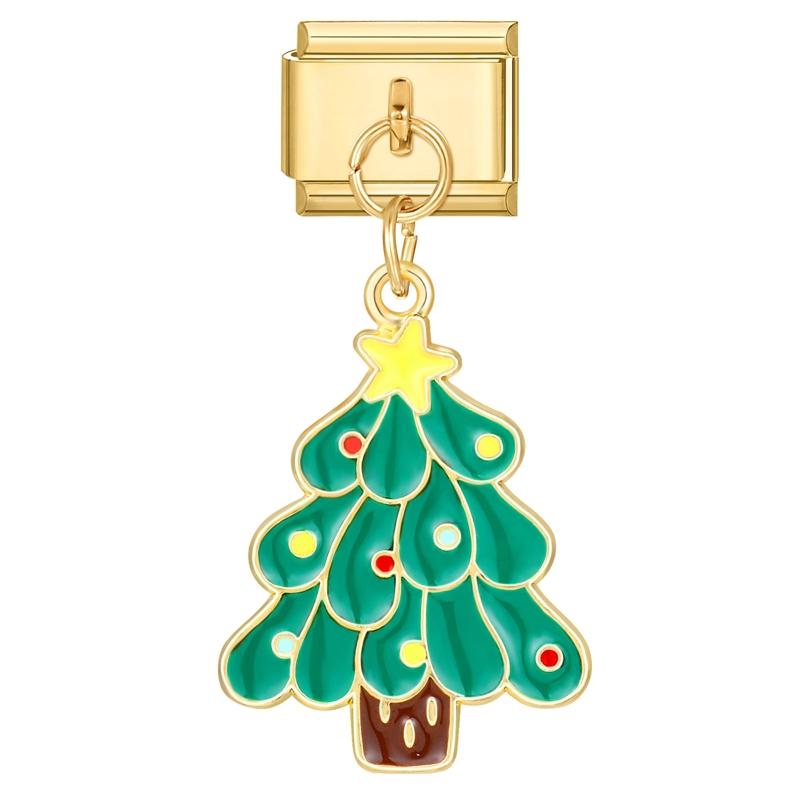 Xmas Tree Santa Claus Bell Wreath Gold Color Beads Fit 9mm Italian Charm Bracelet Stainless Steel DIY Making Christmas Gifts
Xmas Tree Santa Claus Bell Wreath Gold Color Beads Fit 9mm Italian Charm Bracelet Stainless Steel DIY Making Christmas Gifts