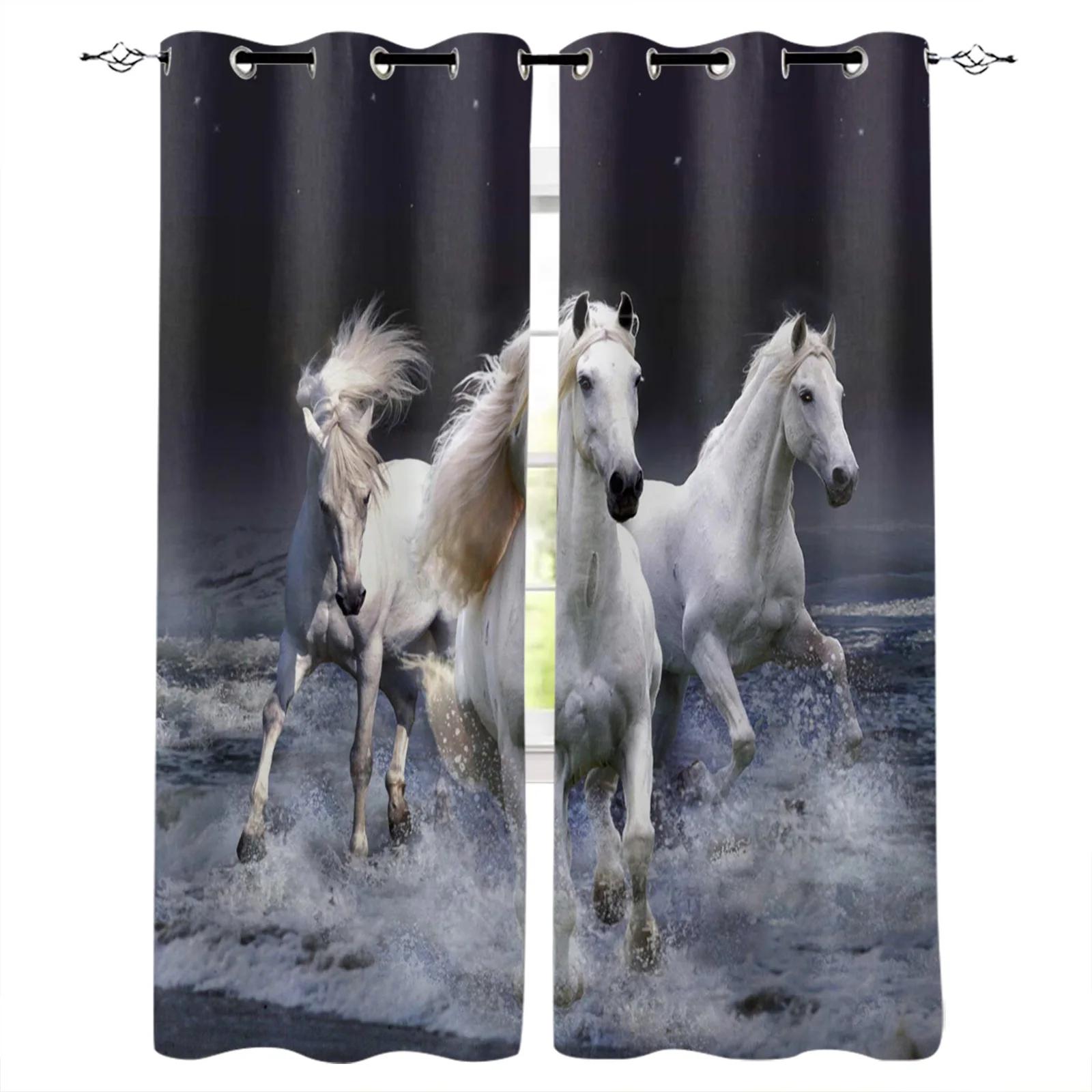 Black White Horses Competing Racing Printing Window Panel Drapes designed for Living Room Room Kitchen Children Bedroom Decor Hanging Curtain W60H60(CM)x2PCS&HOOK
Black White Horses Competing Racing Printing Window Panel Drapes designed for Living Room Room Kitchen Children Bedroom Decor Hanging Curtain W60H60(CM)x2PCS&HOOK