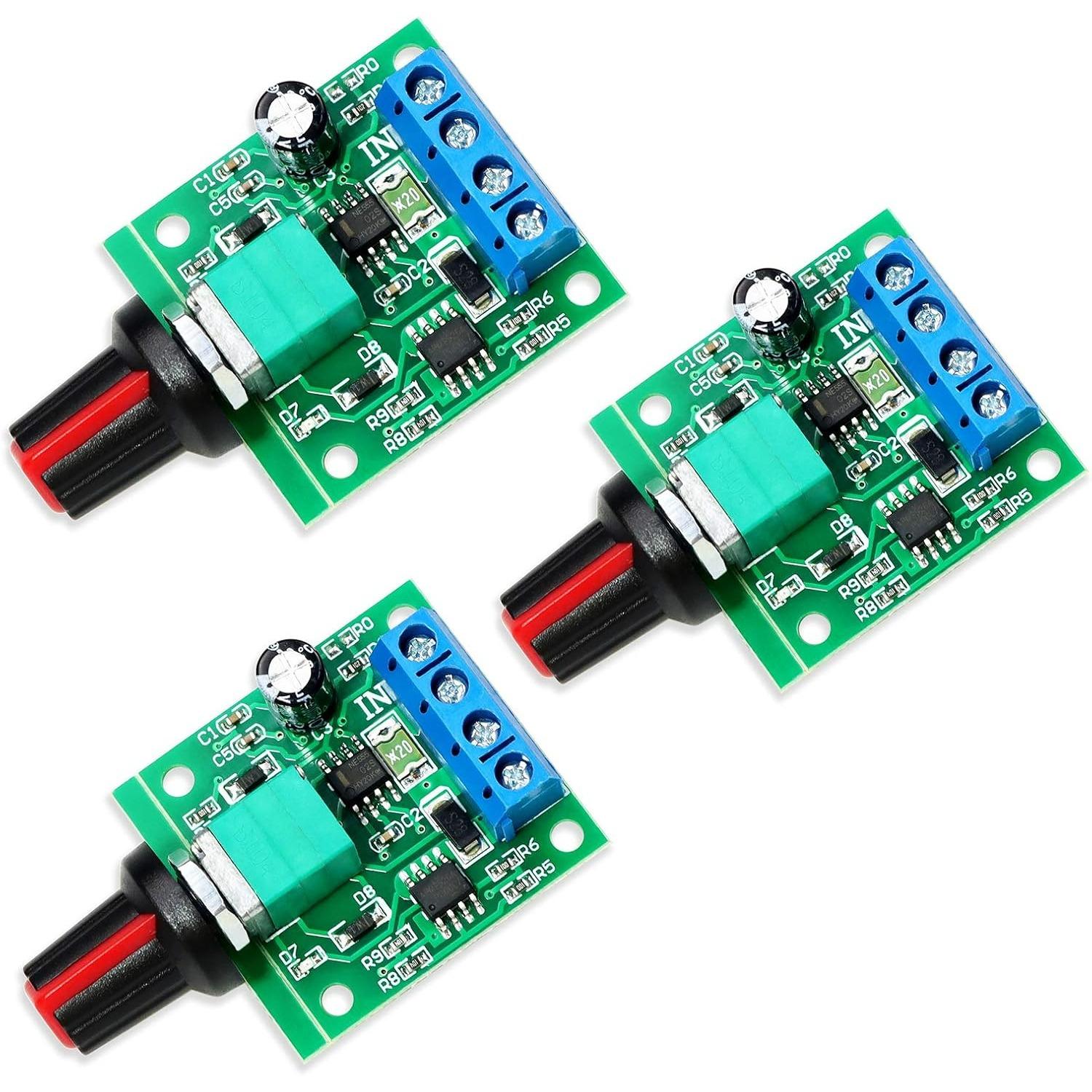 3pcs Low Voltage Motor Speed Controller DC 1.8V 3V 5V 6V 12V 2A 1803BK 1803B Adjustable Driver Switch with Speed Control Knob D
3pcs Low Voltage Motor Speed Controller DC 1.8V 3V 5V 6V 12V 2A 1803BK 1803B Adjustable Driver Switch with Speed Control Knob D
