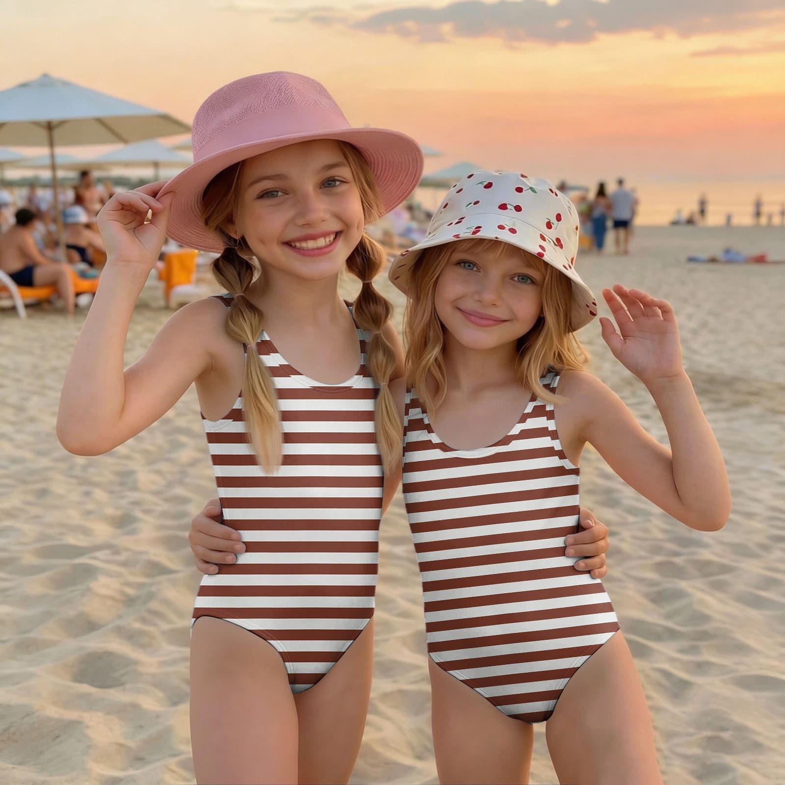 Girls One Piece Swimsuit Striped Pattern Sleeveless Lightweight Swimwear for Kids Summer Beach Pool Use 100 коричневый
Girls One Piece Swimsuit Striped Pattern Sleeveless Lightweight Swimwear for Kids Summer Beach Pool Use 100 коричневый