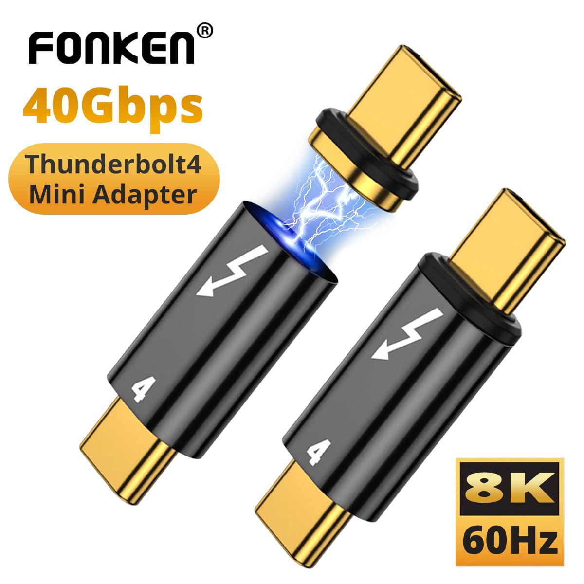 Адаптер Fonken Mini Thunderbolt 4/3, 40 Гбит/с, USB C, 8K, 60 Гц, 100 Вт, 5A, USB C to Type C, адаптер для быстрой зарядки, преобразователь данных для Mac-book Pro
Адаптер Fonken Mini Thunderbolt 4/3, 40 Гбит/с, USB C, 8K, 60 Гц, 100 Вт, 5A, USB C to Type C, адаптер для быстрой зарядки, преобразователь данных для Mac-book Pro