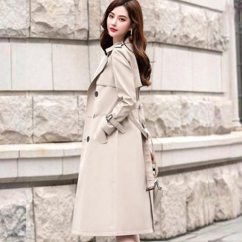 Autumn Winter Women Turn-down Collar Double Breasted Trench Office Lady Solid Long Trench with Belt M білий
Autumn Winter Women Turn-down Collar Double Breasted Trench Office Lady Solid Long Trench with Belt M білий