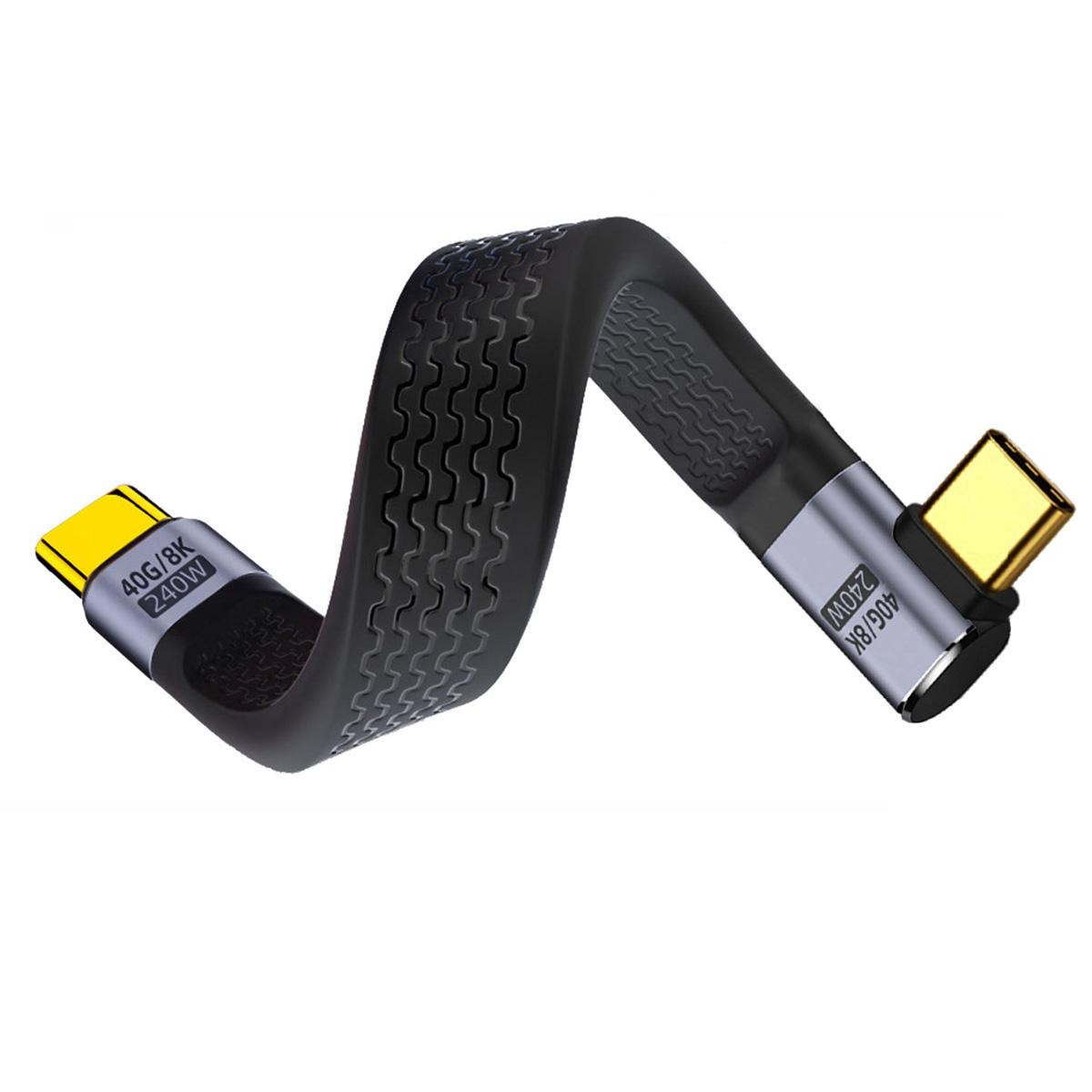 UC-002-0.13R 13cm Right Angled 240W Type-C Male to Male USB4 40Gbps 100W 8K Flat FPC Data Cable for Laptop Phone As Shown A
UC-002-0.13R 13cm Right Angled 240W Type-C Male to Male USB4 40Gbps 100W 8K Flat FPC Data Cable for Laptop Phone As Shown A