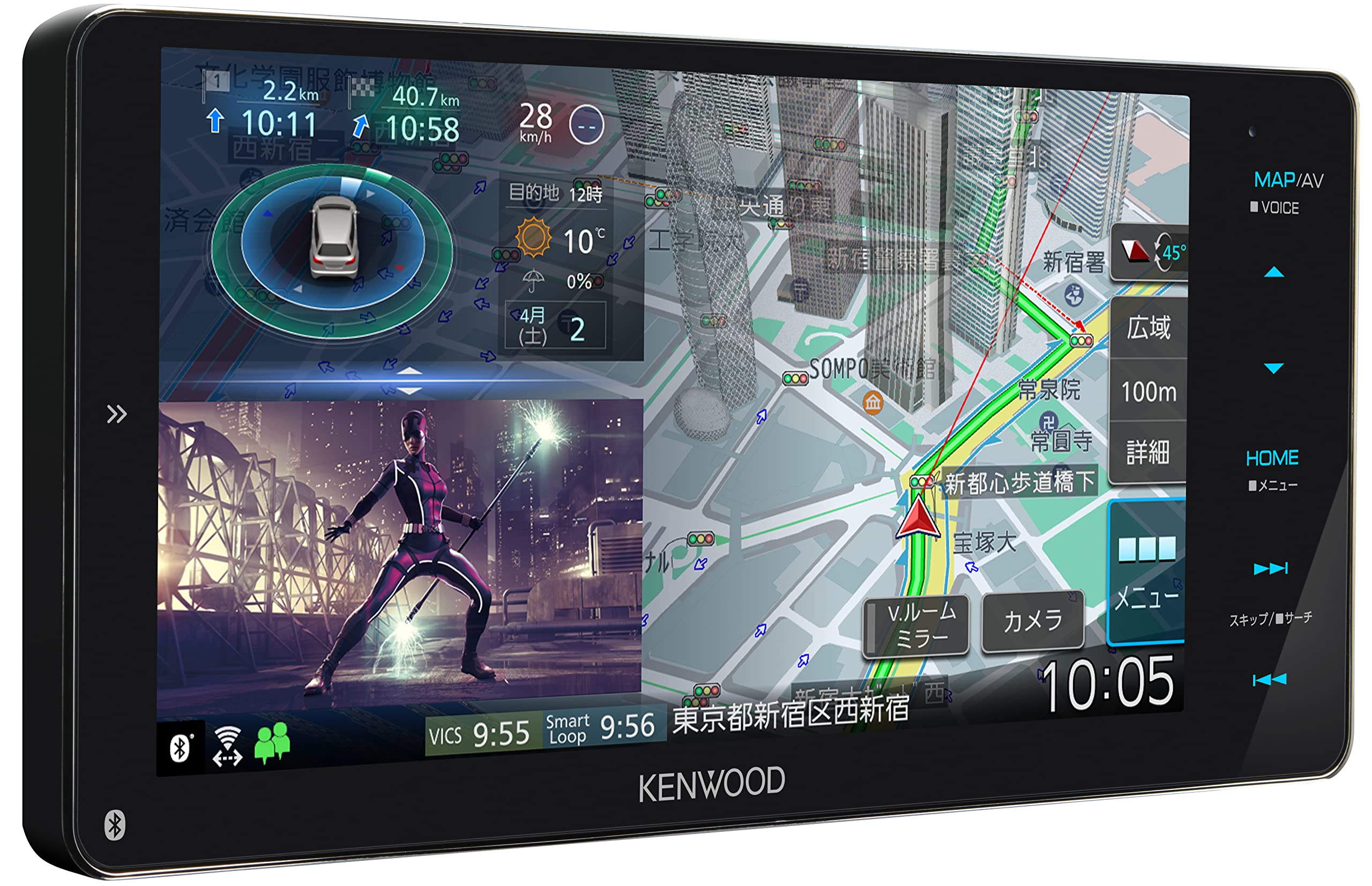 Автомобільна навігація KENWOOD Saisoku wide Насолоджуйтесь зображеннями зі свого смартфона на великому екрані Нова сумісність із бездротовим віддзеркаленням Чорний 7-дюймовий KENWOOD чорний
Автомобільна навігація KENWOOD Saisoku wide Насолоджуйтесь зображеннями зі свого смартфона на великому екрані Нова сумісність із бездротовим віддзеркаленням Чорний 7-дюймовий KENWOOD чорний