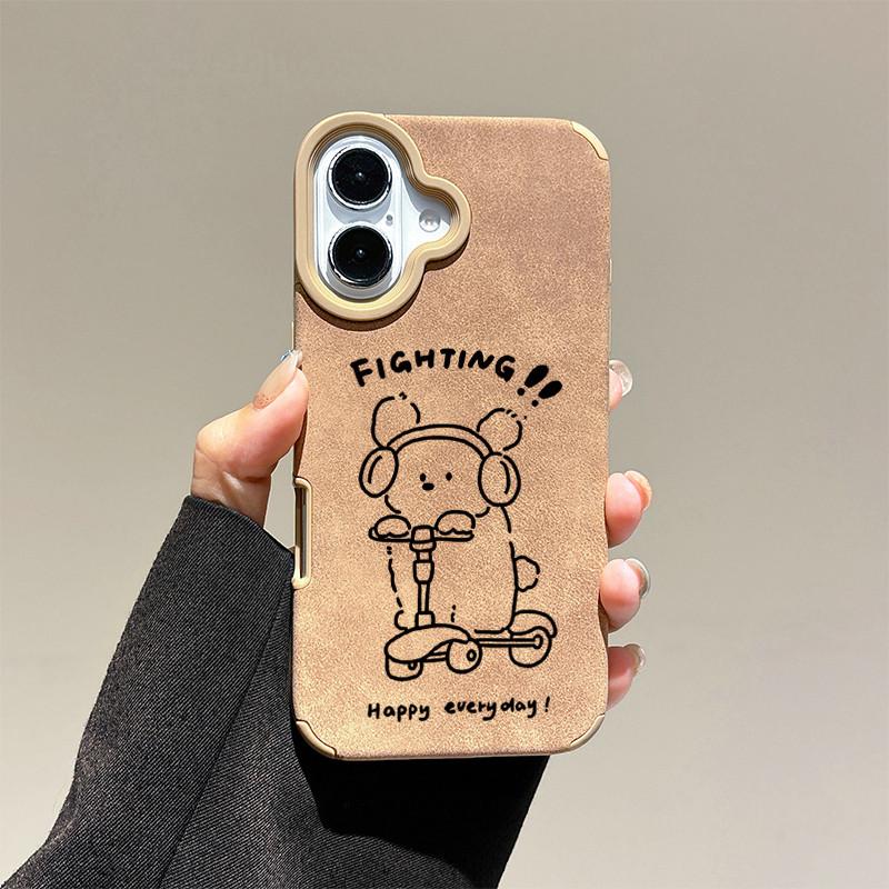 Чехол из кожи с милым рисунком Fighting Puppy + ремешок на запястье, защитный чехол из мягкого силикона для iPhone iPhone 16 Pro Max золотой
Чехол из кожи с милым рисунком Fighting Puppy + ремешок на запястье, защитный чехол из мягкого силикона для iPhone iPhone 16 Pro Max золотой