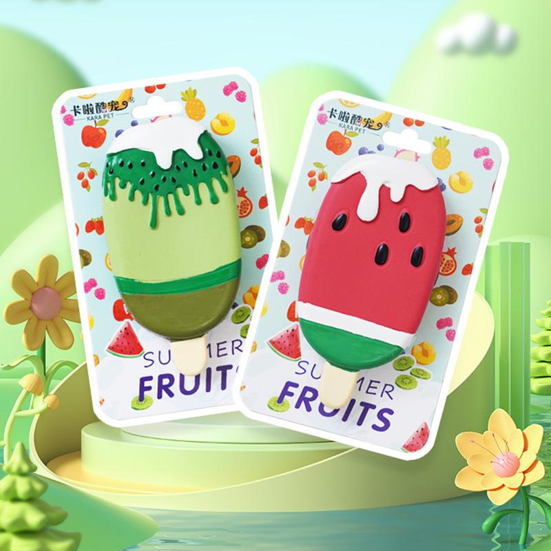 Latex Dog Cleaning Teeth Toy Fruit Ice Cream Shape Squeaker Sound Pet Chewing Toy ST Watermelon
Latex Dog Cleaning Teeth Toy Fruit Ice Cream Shape Squeaker Sound Pet Chewing Toy ST Watermelon