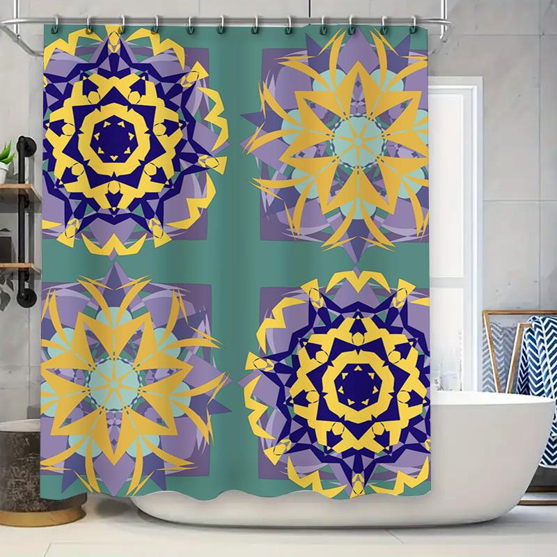 Modern Boho Decorative Shower Curtain For Bathroom Blue Yellow Floral Design Pattern Polyester Fabric Waterproof Home Decoration W60H190(CM)-1 Pcs
Modern Boho Decorative Shower Curtain For Bathroom Blue Yellow Floral Design Pattern Polyester Fabric Waterproof Home Decoration W60H190(CM)-1 Pcs