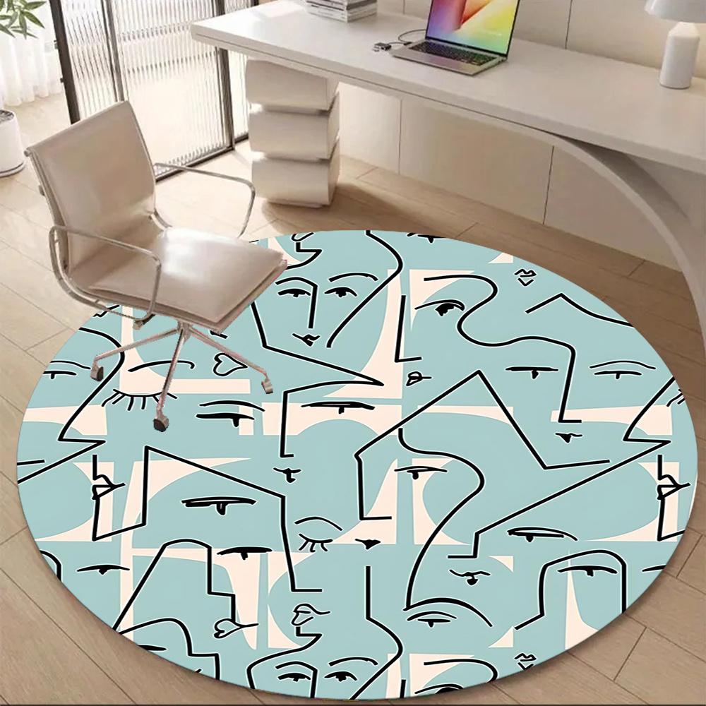 1PC Abstract Faces Office Round Area Rug, Indoor Mat Suitable ForOffice, Under Office Chairs Bedroom Living Room Home Decor, Room Deco g022 80cm by 80cm
1PC Abstract Faces Office Round Area Rug, Indoor Mat Suitable ForOffice, Under Office Chairs Bedroom Living Room Home Decor, Room Deco g022 80cm by 80cm