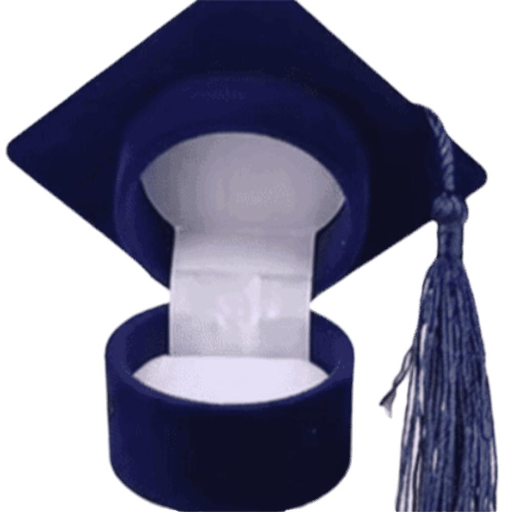 Velvet-Lined Graduation Cap Jewelry Box Phd Cap-Shaped Graduation Ring Box Graduation Ceremony синий
Velvet-Lined Graduation Cap Jewelry Box Phd Cap-Shaped Graduation Ring Box Graduation Ceremony синий
