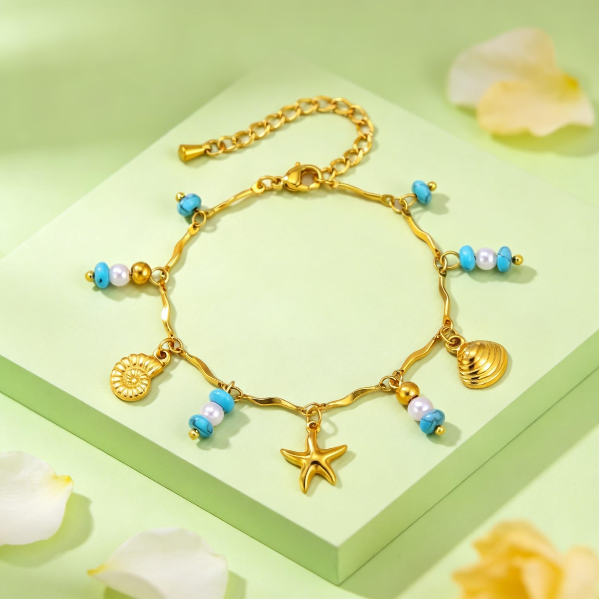 Beach Ocean Stainless Steel Bracelet for Women Sea Star Pendant Colorful Braided Rope Bracelets Shell Starfish Stackable Jewelry
Beach Ocean Stainless Steel Bracelet for Women Sea Star Pendant Colorful Braided Rope Bracelets Shell Starfish Stackable Jewelry