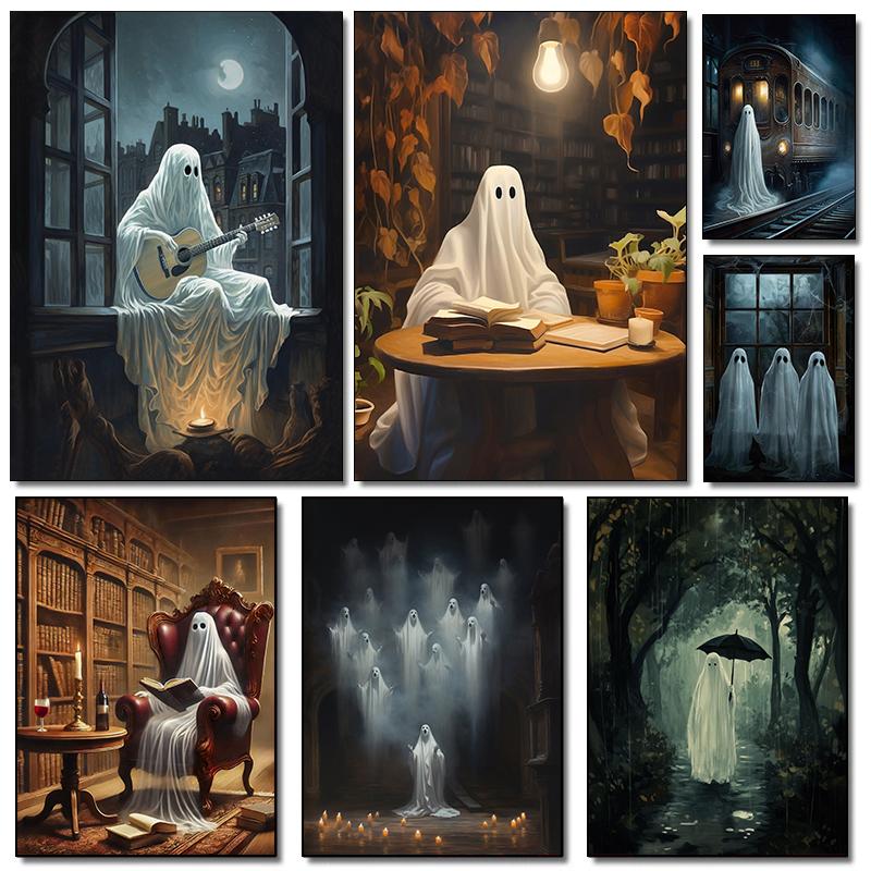 Fun White Ghost Dark Academy Halloween Horror Retro Posters Prints Canvas Painting Wall Art Picture Living Room Home Decor 21cm×30cm NoFrame
Fun White Ghost Dark Academy Halloween Horror Retro Posters Prints Canvas Painting Wall Art Picture Living Room Home Decor 21cm×30cm NoFrame
