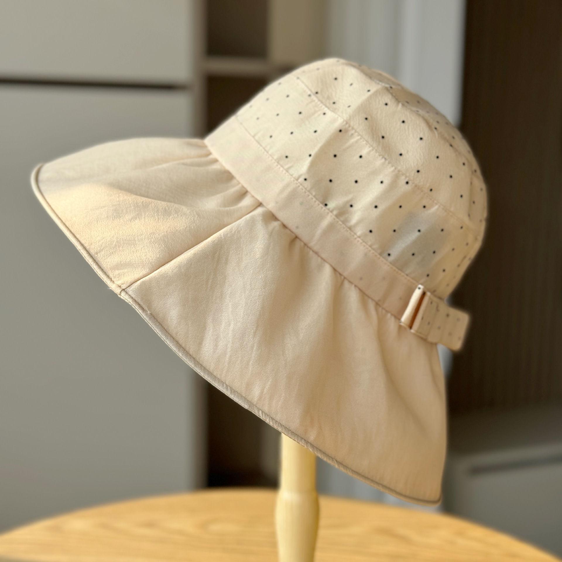 Новая элегантная французская летняя сетчатая шляпа в горошек с большим краем для рыбалки, детская дорожная пляжная шляпа Adjustable хаки