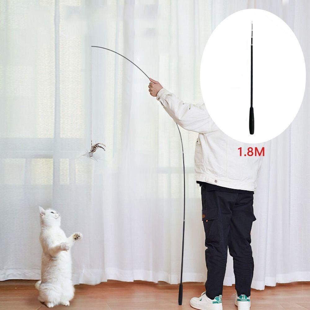 Four-section Fishing Pole Wand 1.8m Cat Interactive Stick Funny Cat Teaser Stick Tease Accessories Mouse Replacement Head
Four-section Fishing Pole Wand 1.8m Cat Interactive Stick Funny Cat Teaser Stick Tease Accessories Mouse Replacement Head
