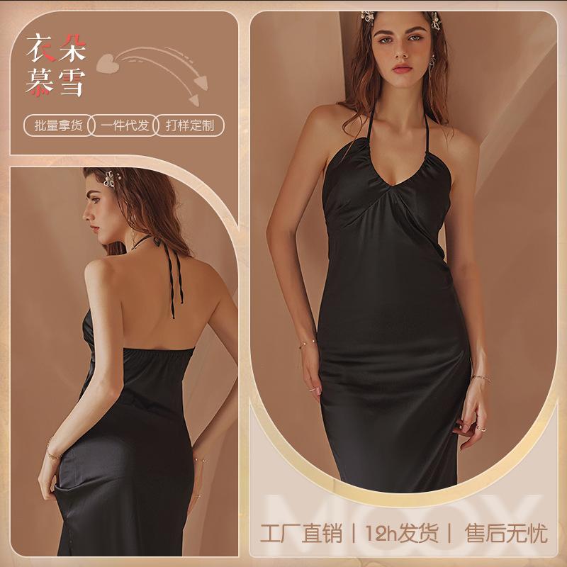 Sexy pajamas women s pure desire for beauty, slim back with chest pad, pajamas for girls, French light luxury high-end loungewear M чёрный
Sexy pajamas women s pure desire for beauty, slim back with chest pad, pajamas for girls, French light luxury high-end loungewear M чёрный