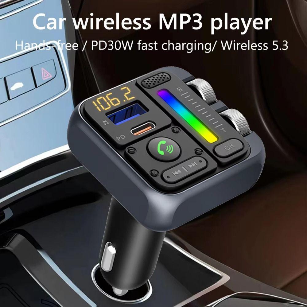 Colorful Atmosphere Light Bluetooth 5.3 FM Transmitter Car Charger Car FM Transmitter MP3 Music Player
Colorful Atmosphere Light Bluetooth 5.3 FM Transmitter Car Charger Car FM Transmitter MP3 Music Player