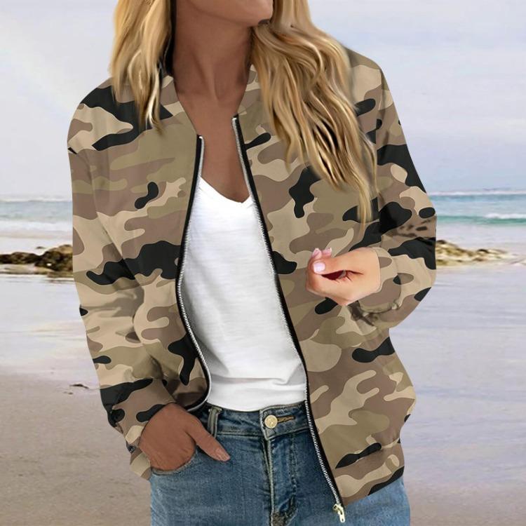 Women s Casual Long Sleeve Quilted Camouflage Print Zipper Jacket With Pockets S хакі
Women s Casual Long Sleeve Quilted Camouflage Print Zipper Jacket With Pockets S хакі