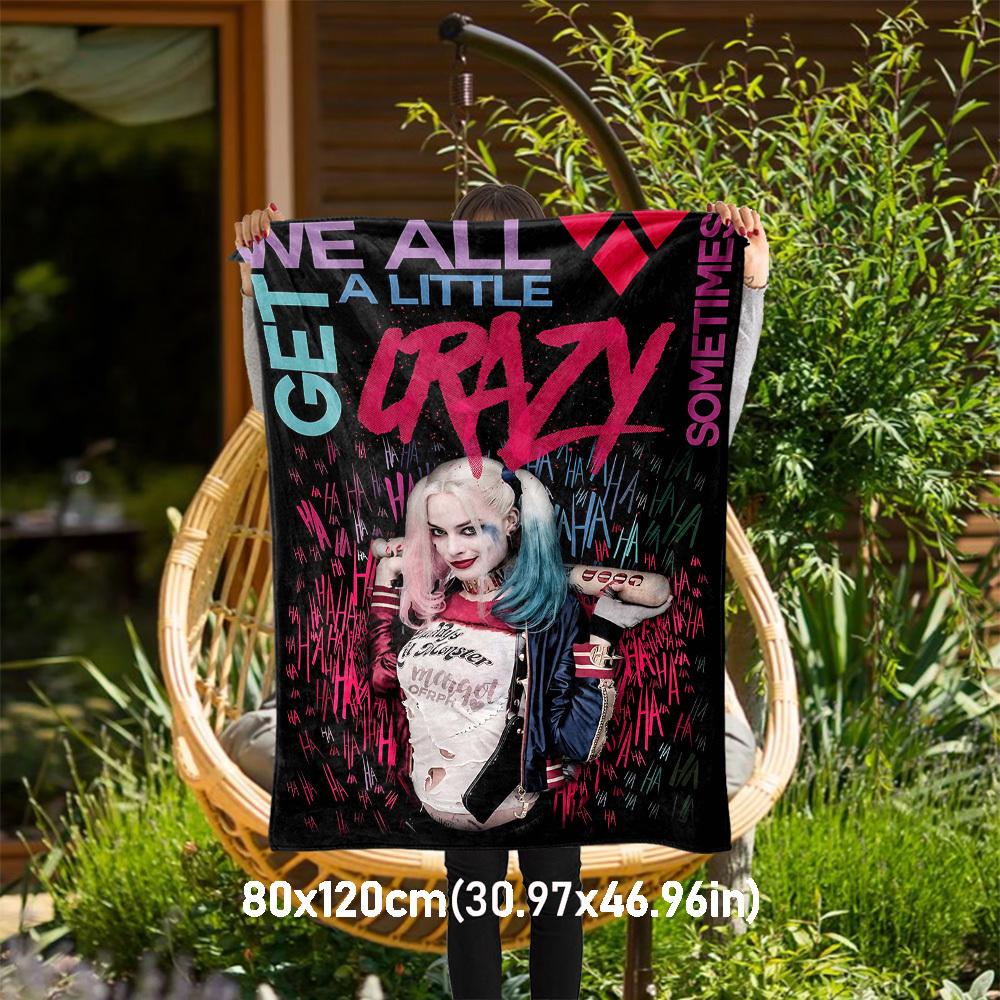 1PC Harley Quinn Crazy Outdoor Flannel Blanket Soft Plush Decor for Picnics, camping,Bedroom, Playroom, Office1190A 80x120cm(31x47inch)
1PC Harley Quinn Crazy Outdoor Flannel Blanket Soft Plush Decor for Picnics, camping,Bedroom, Playroom, Office1190A 80x120cm(31x47inch)