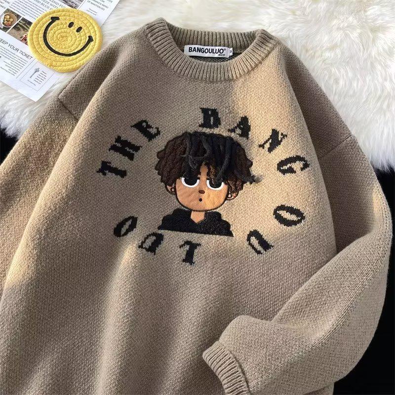 Men s Loose Fit American Retro 3D Embroidered Sweater L хакі
Men s Loose Fit American Retro 3D Embroidered Sweater L хакі