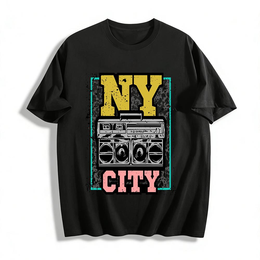 Vintage NYC Boombox Graphic Tee Unisex Casual Streetwear Top Pure cotton T-shirt XXS
Vintage NYC Boombox Graphic Tee Unisex Casual Streetwear Top Pure cotton T-shirt XXS