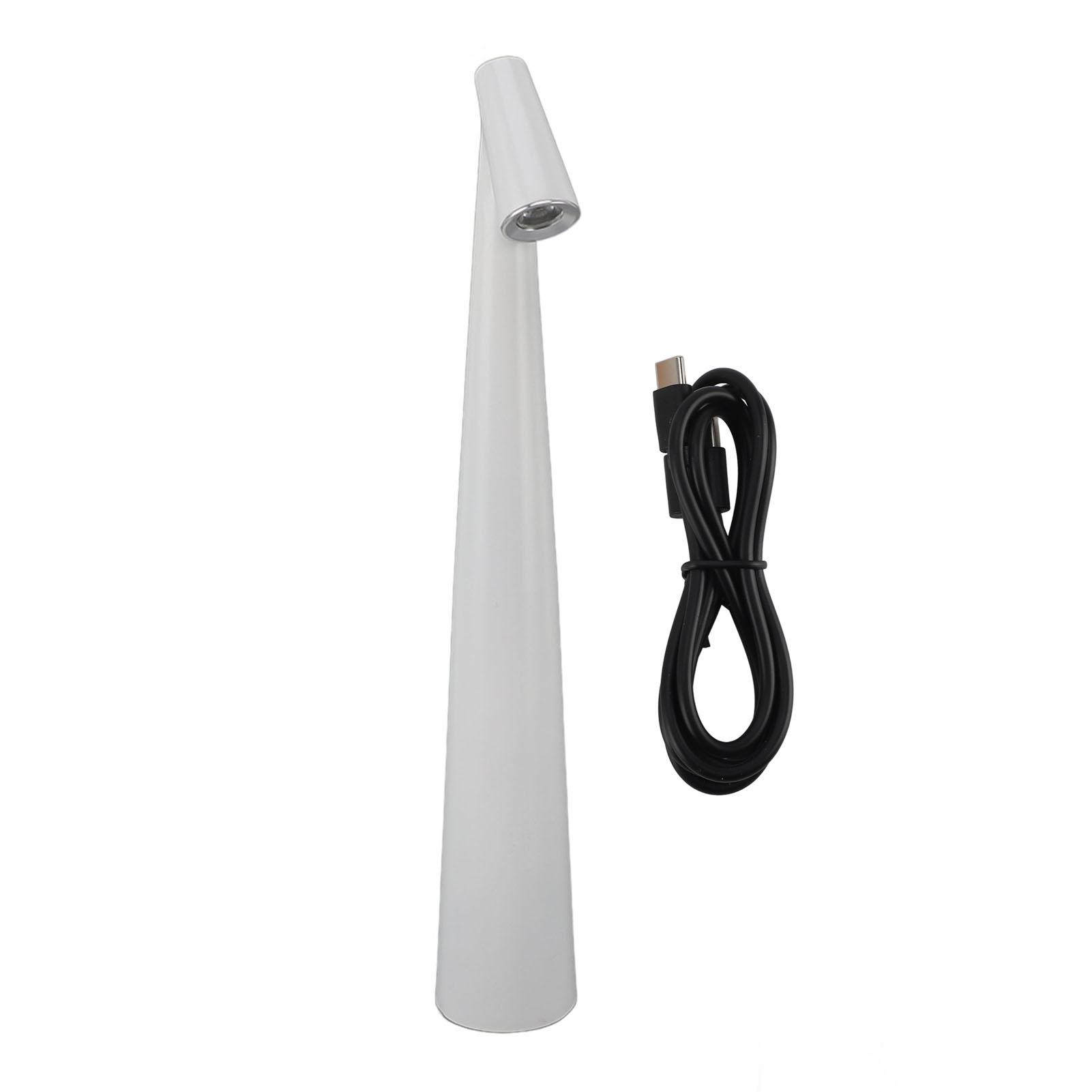 Сенсорная металлическая настольная лампа, беспроводная, перезаряжаемая через USB, плавная регулировка яркости, 3 источника света, светодиодная настольная лампа для белый