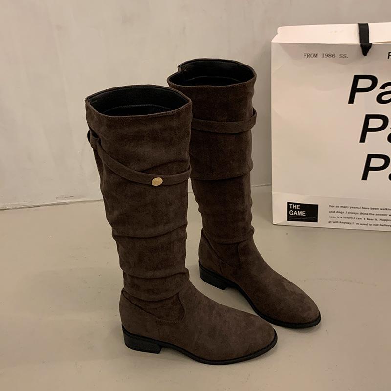 High top knight boots women s shoes 2026 new spring and autumn pleated slimming long tube boots 39 коричневий
High top knight boots women s shoes 2026 new spring and autumn pleated slimming long tube boots 39 коричневий