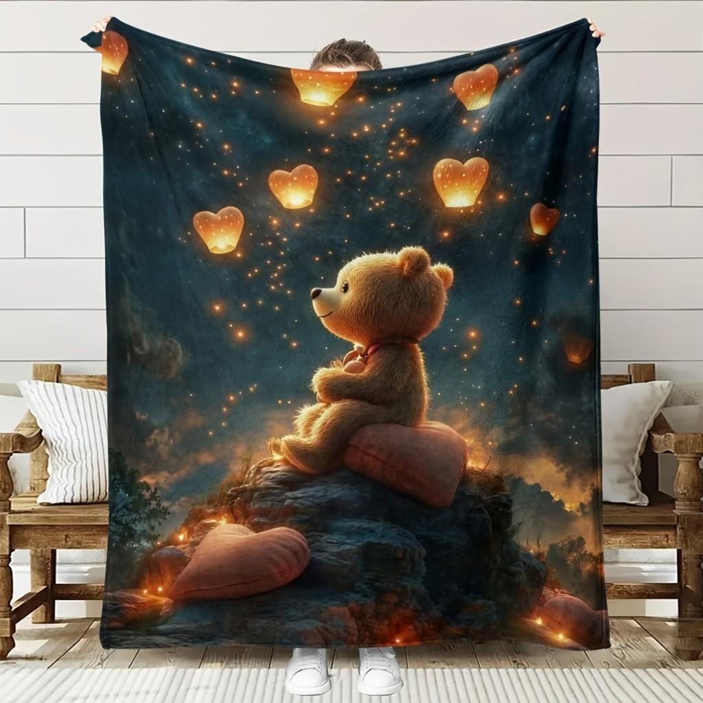 Dreamy Bear Theme Pattern Flannel printed blanket suitable for all seasons suitable for living room office sofa and travel 75x90cm
Dreamy Bear Theme Pattern Flannel printed blanket suitable for all seasons suitable for living room office sofa and travel 75x90cm