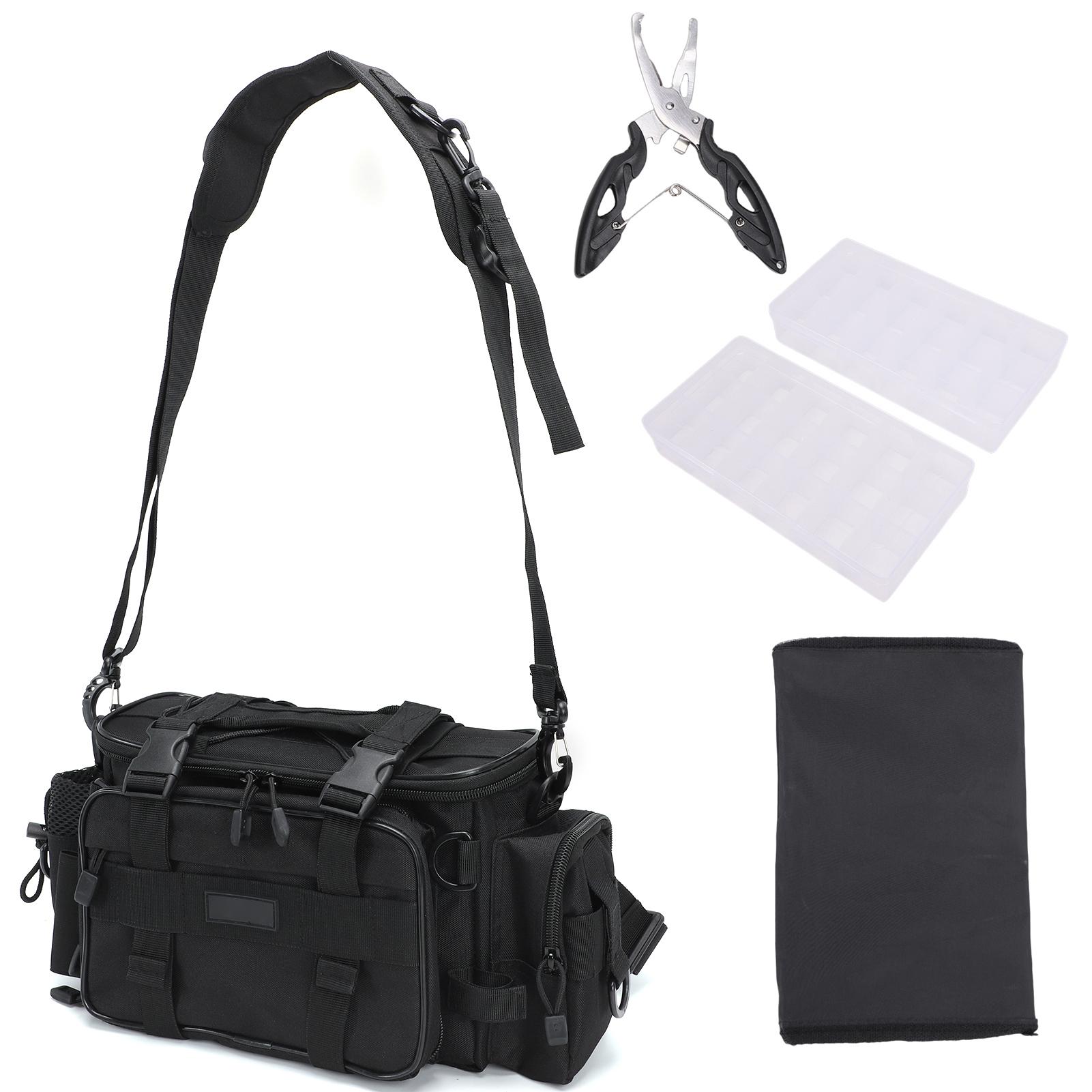 Fishing Shoulder Bag 2 Packs Tackle Storage Box with Rainproof Durable Design Adjustable Straps for Lures Hooks Weights Fishing
Fishing Shoulder Bag 2 Packs Tackle Storage Box with Rainproof Durable Design Adjustable Straps for Lures Hooks Weights Fishing