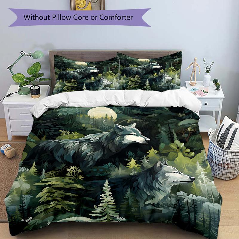 3pcs Two Wolves in the Forest Printed Quilt Set - Includes 1 Quilt Cover and 135x200cm
3pcs Two Wolves in the Forest Printed Quilt Set - Includes 1 Quilt Cover and 135x200cm