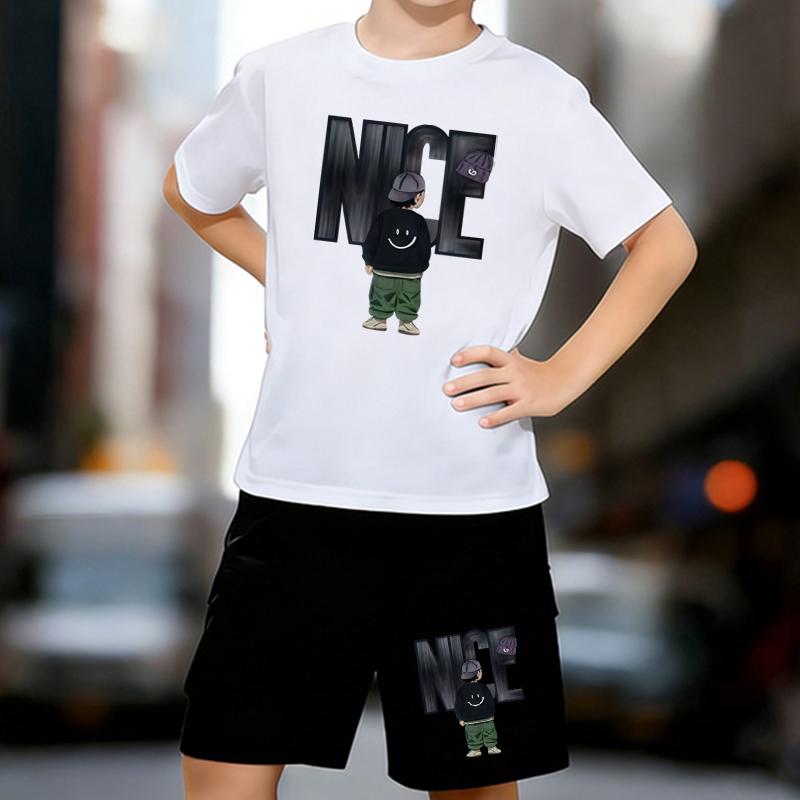 Boys 2 Piece Confidence and Happiness Themed Printed Outfit, Short Sleeve T-Shirt and Shorts Set for Kids Age 5-14, White Sporty Casual Summer Clothes 13-14 Years білий
Boys 2 Piece Confidence and Happiness Themed Printed Outfit, Short Sleeve T-Shirt and Shorts Set for Kids Age 5-14, White Sporty Casual Summer Clothes 13-14 Years білий