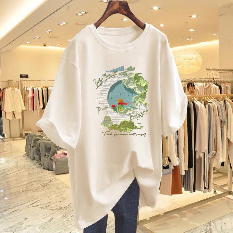 White cotton short-sleeved t-shirt women s 2025 summer new t-shirt loose large size medium and long large version top XXXL
White cotton short-sleeved t-shirt women s 2025 summer new t-shirt loose large size medium and long large version top XXXL