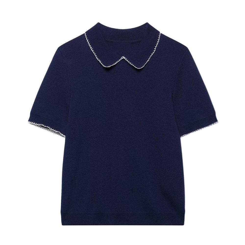 Women s Spring/Summer 2025 Slim Fit Knit Top with Trim Design and Turn-Down Collar Large
Women s Spring/Summer 2025 Slim Fit Knit Top with Trim Design and Turn-Down Collar Large