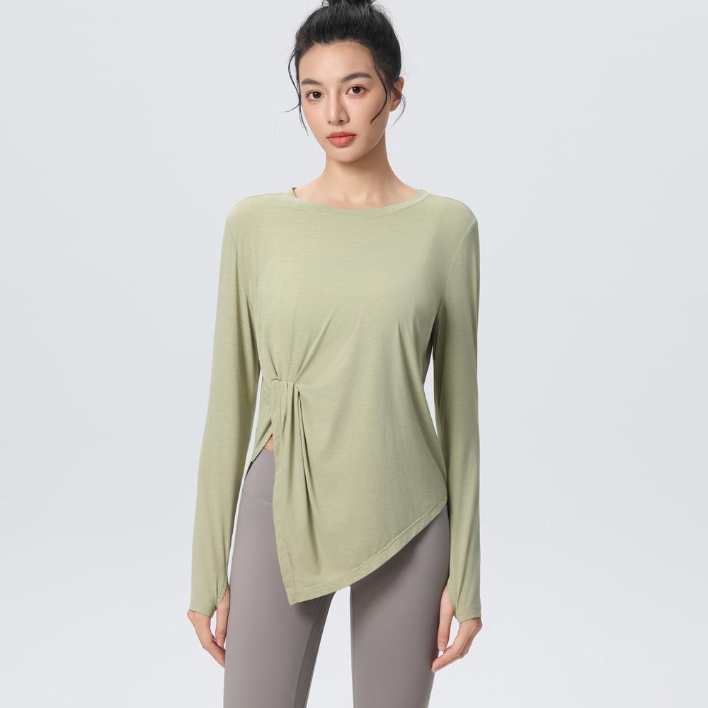 Women s Long Sleeve Round Neck Yoga Top - Loose Fit, Casual Slit Cardigan for Running, Fitness, and Sports S
Women s Long Sleeve Round Neck Yoga Top - Loose Fit, Casual Slit Cardigan for Running, Fitness, and Sports S