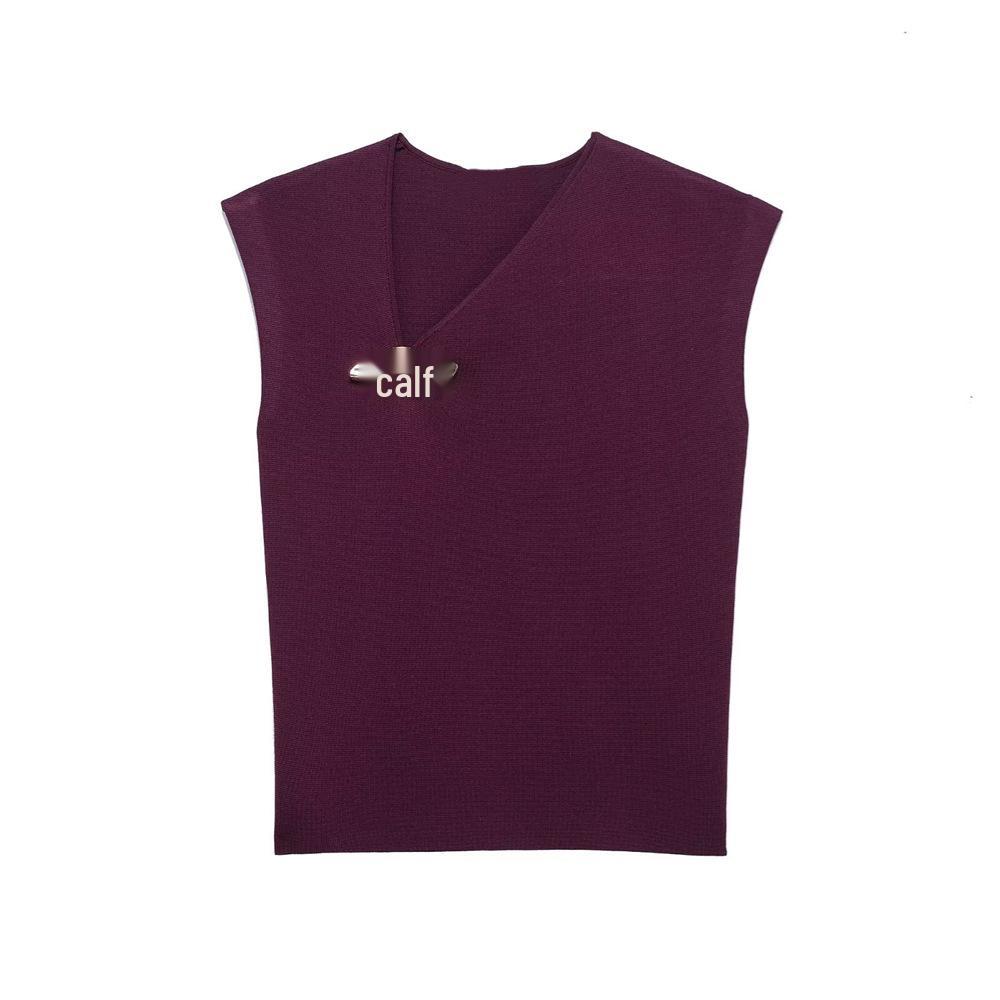 Женский облегающий трикотажный топ без рукавов с золотой отделкой, весна/лето 2025 Large темно-красного
Женский облегающий трикотажный топ без рукавов с золотой отделкой, весна/лето 2025 Large темно-красного