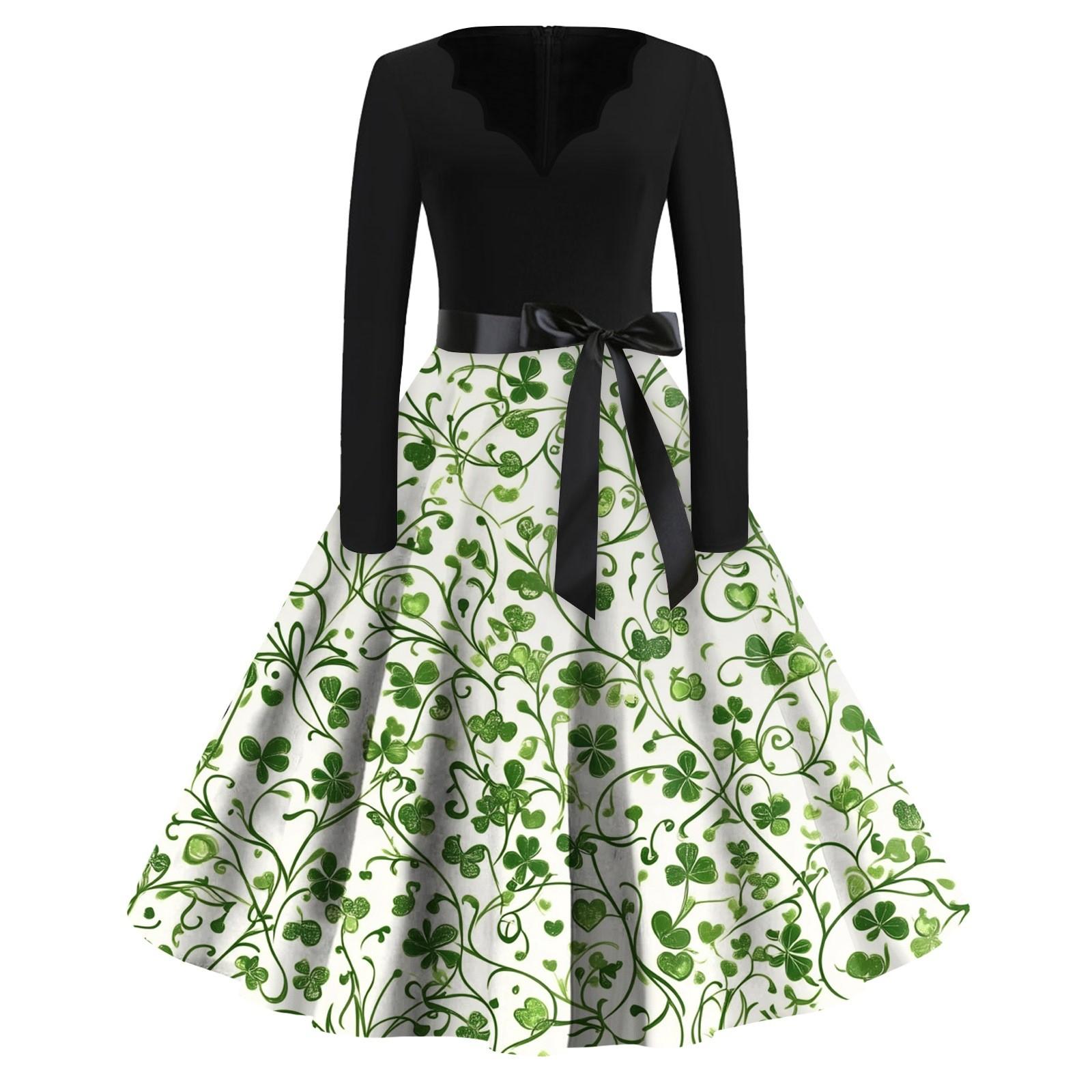 Женская мода V-образный вырез Повседневный Slim St. Платье с длинными рукавами и принтом Патрика XL белый
Женская мода V-образный вырез Повседневный Slim St. Платье с длинными рукавами и принтом Патрика XL белый