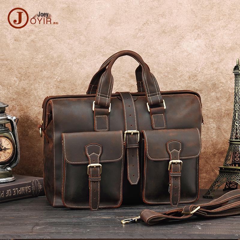 Мужской винтажный портфель из кожи Crazy Horse: Большая 15,6 сумка для ноутбука и на плечо
Мужской винтажный портфель из кожи Crazy Horse: Большая 15,6 сумка для ноутбука и на плечо