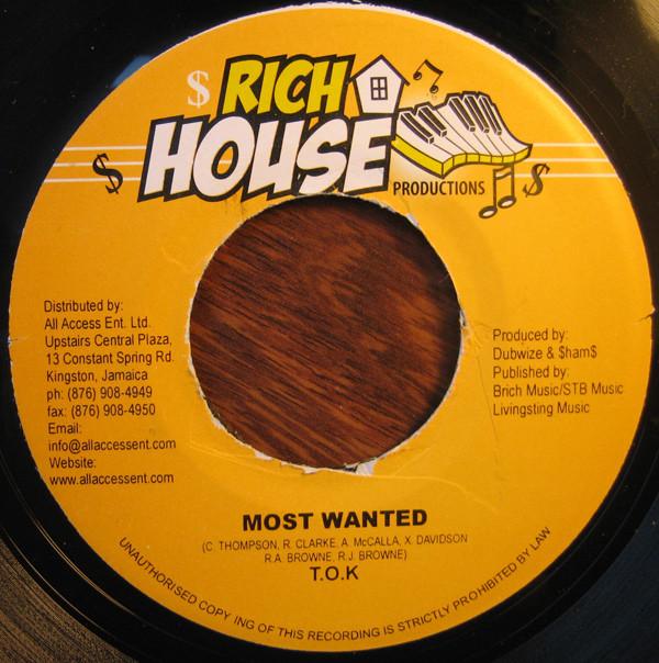 7inch Record T.O.K. - Most Wanted NONE Rich House Prod 2005 Jamaica Reggae, Ska & Dub Used
7inch Record T.O.K. - Most Wanted NONE Rich House Prod 2005 Jamaica Reggae, Ska & Dub Used