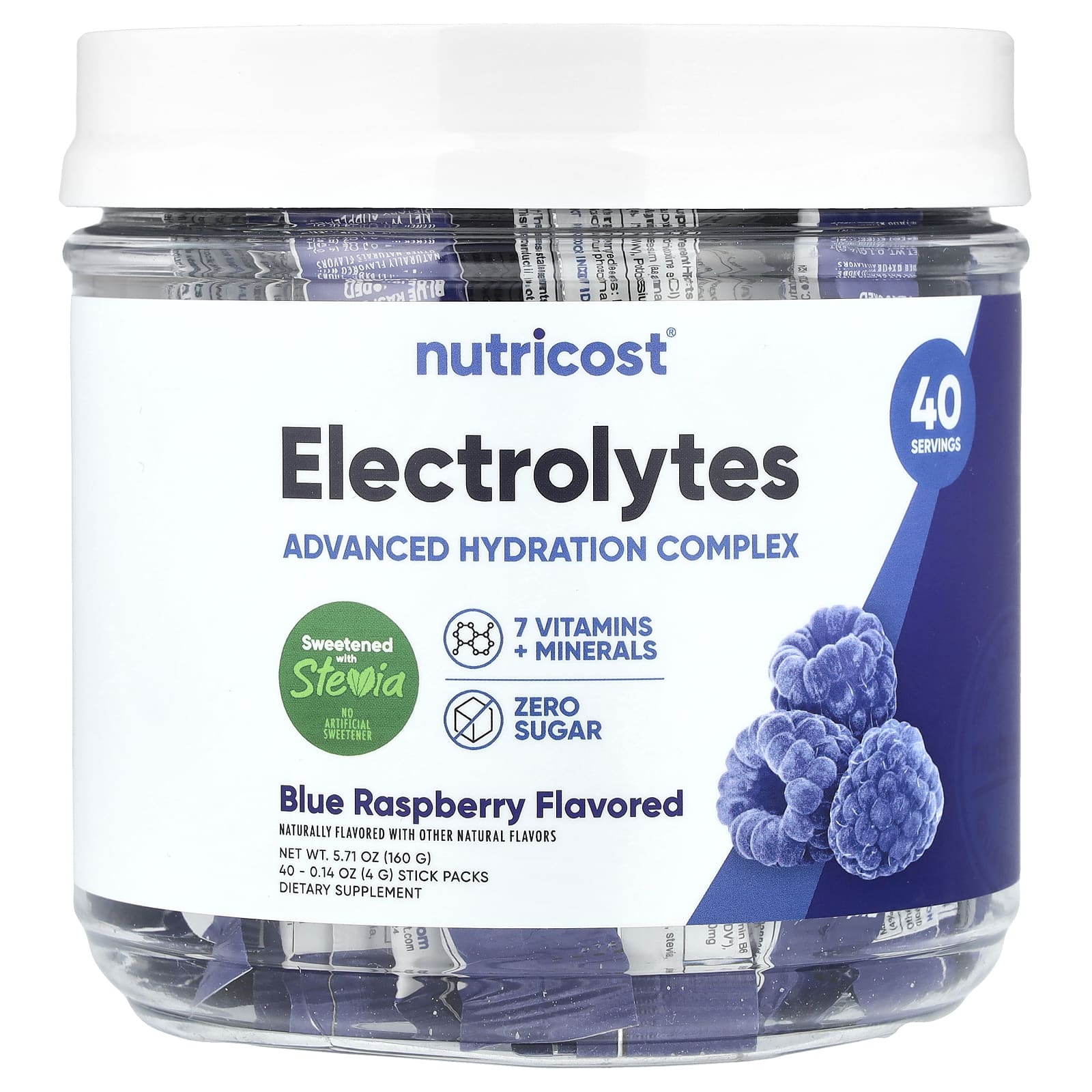 Electrolyte, Advanced Hydration Complex, Blue Raspberry, 40 Stick Packs, 4G (0.14Oz) Each
Electrolyte, Advanced Hydration Complex, Blue Raspberry, 40 Stick Packs, 4G (0.14Oz) Each