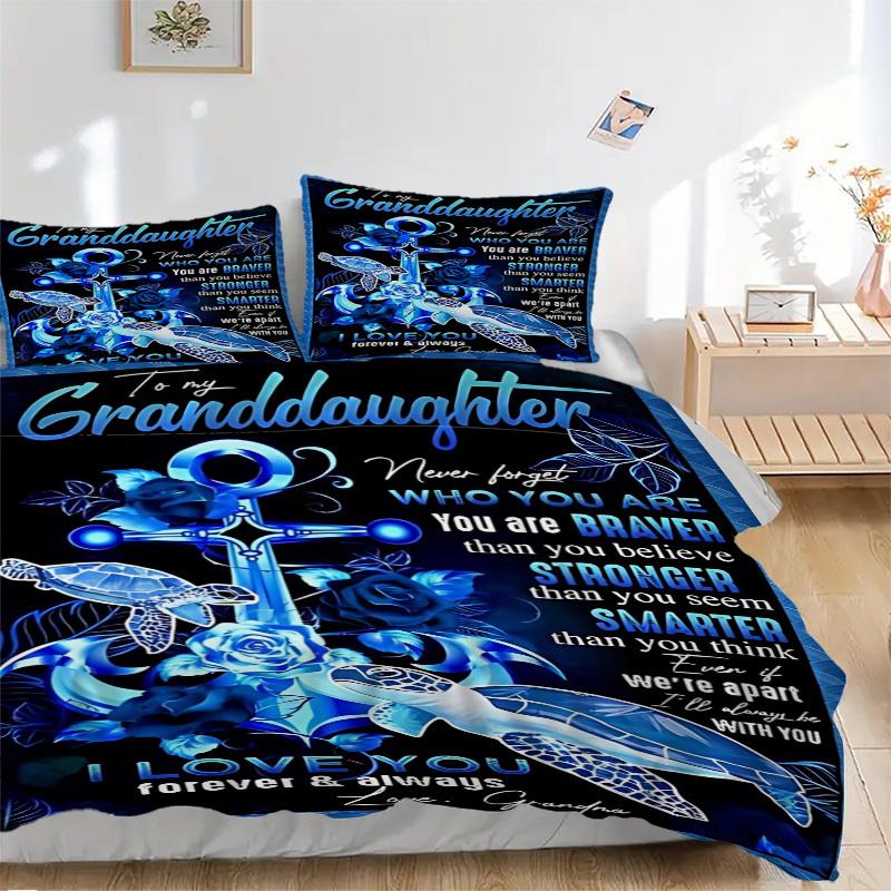 3pcs Grandma Love Quotes Duvet Cover Set, Cover For Bedroom Guest Room (1 Duvet Cover + 2 Pillowcase, Without Quilt), yy250922169 135x200cm
3pcs Grandma Love Quotes Duvet Cover Set, Cover For Bedroom Guest Room (1 Duvet Cover + 2 Pillowcase, Without Quilt), yy250922169 135x200cm