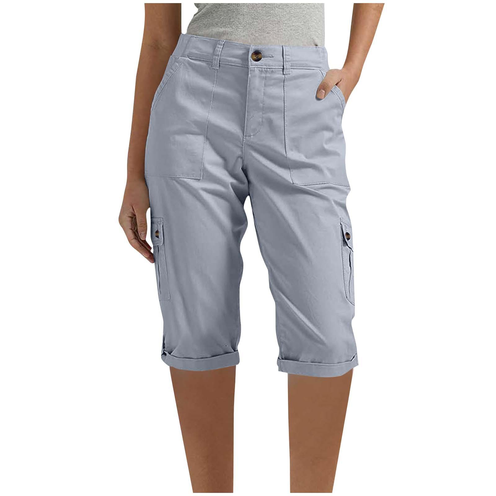Women s Stylish Cargo Shorts Spring Summer Casual Fashion Solid Color Multi-Pocket Overalls Slim Straight Leg Five Quarter Pants 2XL синій
Women s Stylish Cargo Shorts Spring Summer Casual Fashion Solid Color Multi-Pocket Overalls Slim Straight Leg Five Quarter Pants 2XL синій