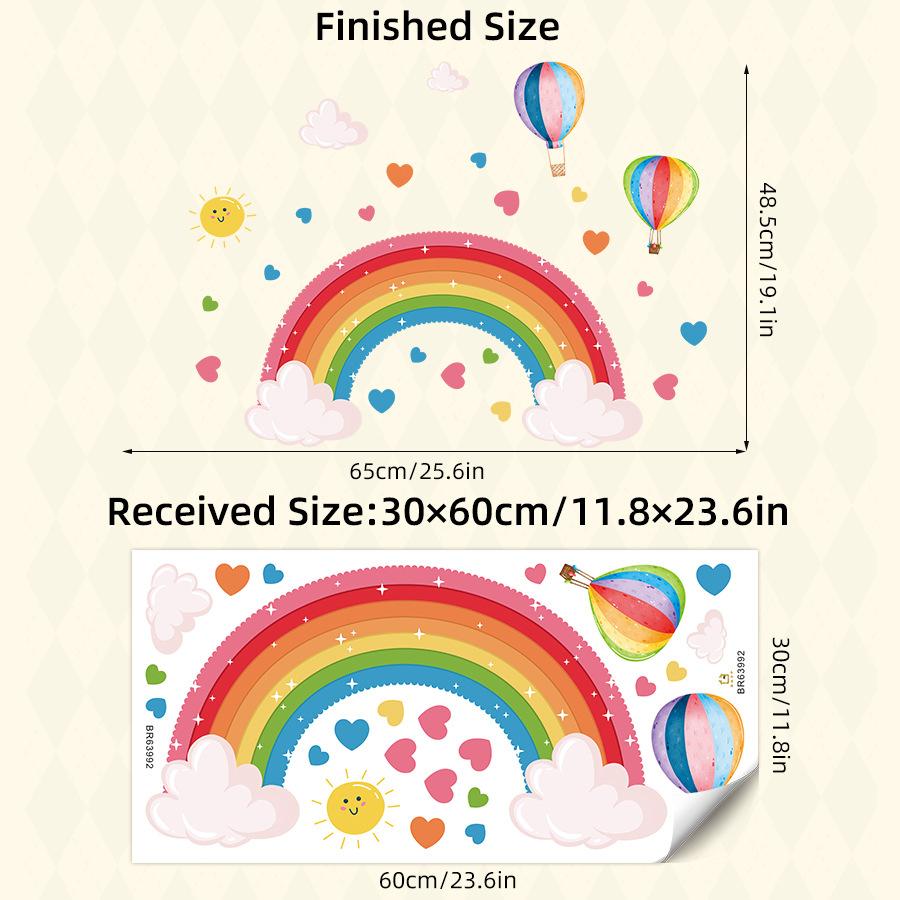 Cartoon Rainbow Bridge & Hot Air Balloon Wall Sticker Self-Adhesive Decal for Kids Room Kindergarten Home Decor 30x60CM
Cartoon Rainbow Bridge & Hot Air Balloon Wall Sticker Self-Adhesive Decal for Kids Room Kindergarten Home Decor 30x60CM